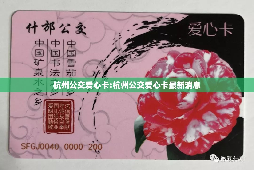 杭州公交爱心卡:杭州公交爱心卡最新消息