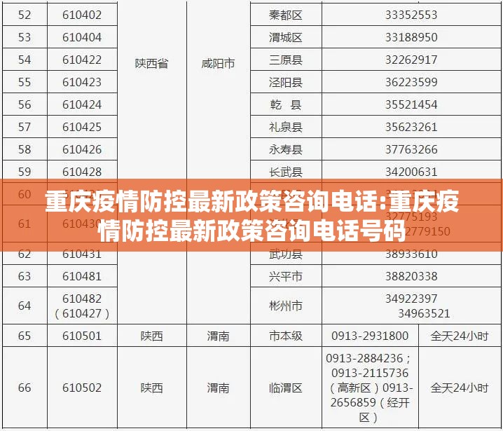 重庆疫情防控最新政策咨询电话:重庆疫情防控最新政策咨询电话号码
