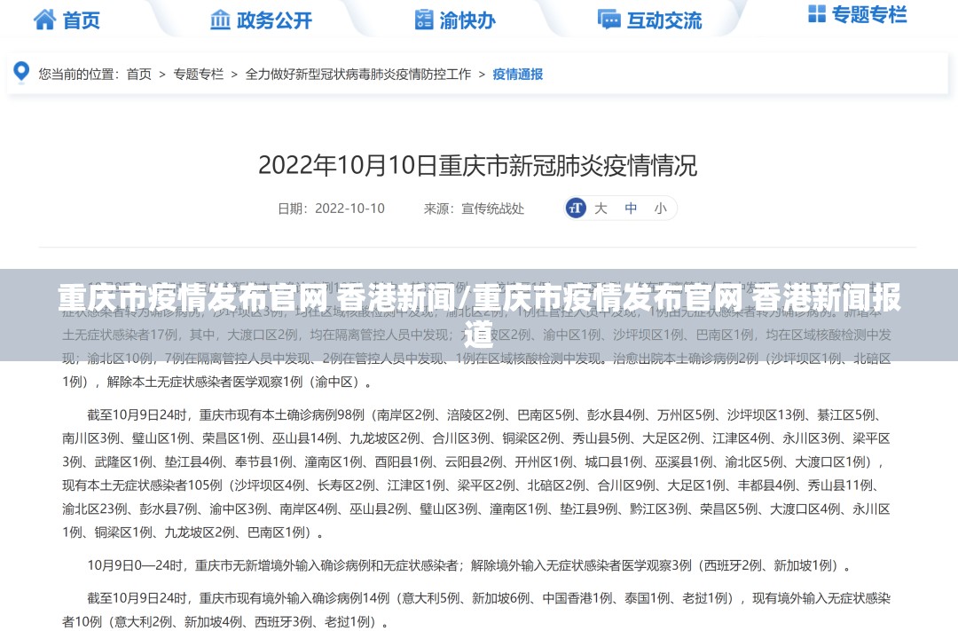 重庆市疫情发布官网 香港新闻/重庆市疫情发布官网 香港新闻报道