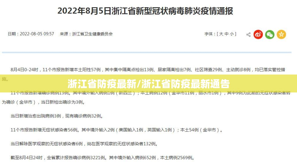 浙江省防疫最新/浙江省防疫最新通告